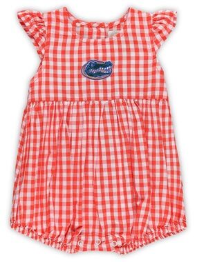 University of Florida Gators Coral Gingham Baby One-Piece
